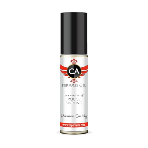 CA Perfume Impression of Rouge Smoking Unisex Fragrance Oil Amber Scent Long Lasting Perfumes for Women &amp; Men Travel Size TSA Ready Mini Parfum Body Oil Roll-on 0.33 Fl Oz 10ml