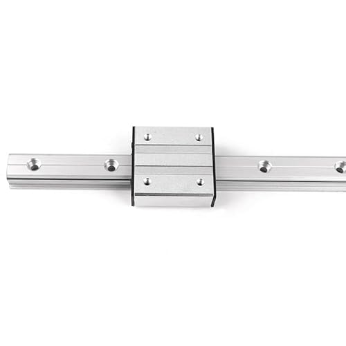 1 riel lineal LGD12 de 100 mm a 1600 mm + 1 carro deslizante LGB12 con 4/6/8 ruedas de bloqueo externo de doble eje.(LGB12-100L-6 lock,300mm)
