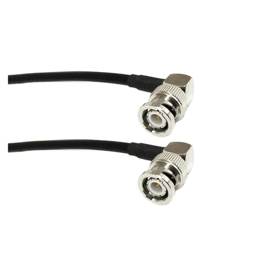 Cable BNC macho en ángulo recto de 90 grados RG58 de 100cm con blindaje de alta fidelidad