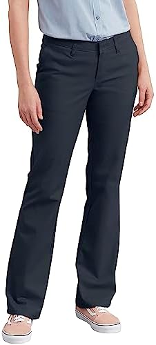 Dickies Women's Flat Front Stretch Cotton Blend Pants