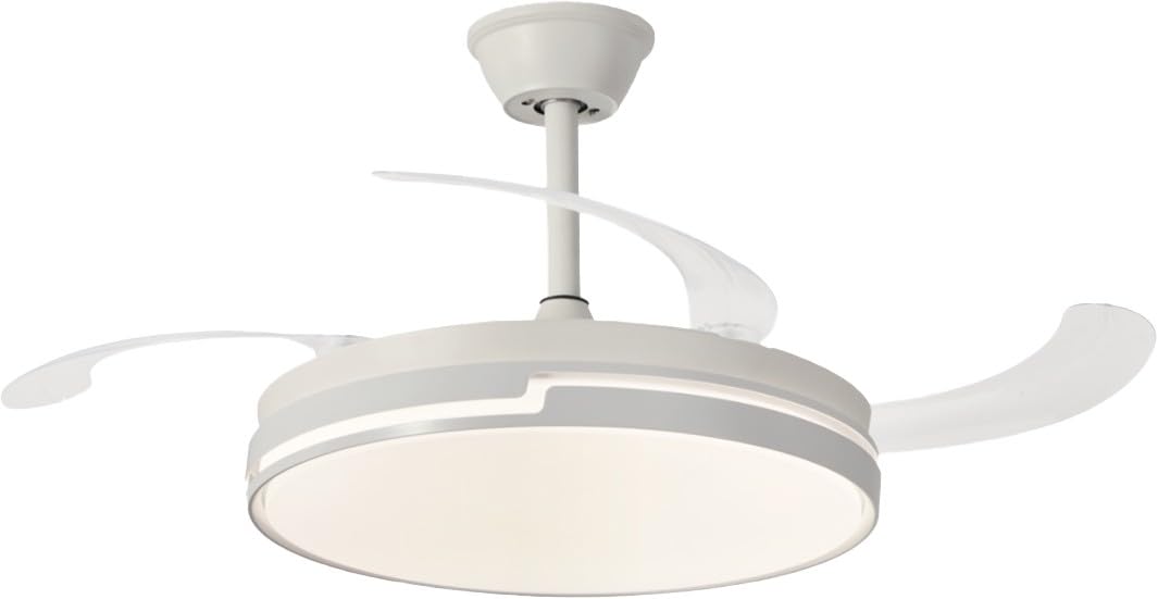 NARVI Ventilador de Techo Silencioso | Control Remoto | 3 Palas Transparentes | Iluminación LED Ajustable 45W | Motor DC Eficiente | Función Invierno/Verano | Blanco — view 7