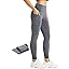 Comallan Legging Polaire Femme Hiver Leggings Chaud Femme Etanche Course Sport Yoga Training Thermique Thermo Pantalon Avec Poches Gris, XS
