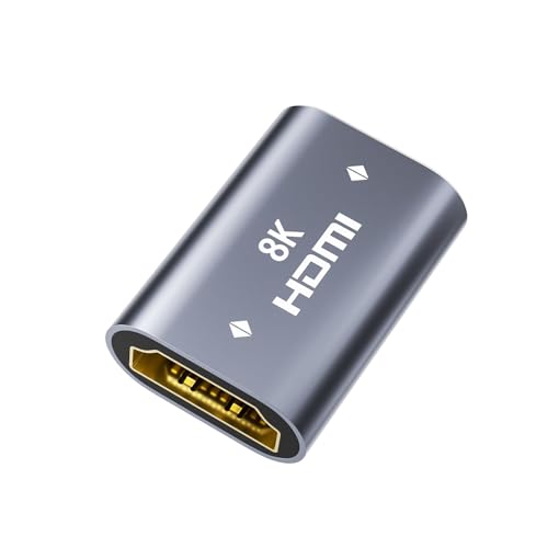 Do HDMI Couplers Degrade the Signal? HDMI Coupler 8K Female to Female Connector, 1 Pack HDMI 2.1 Aluminum Adapter, Supports 8K@60Hz /...