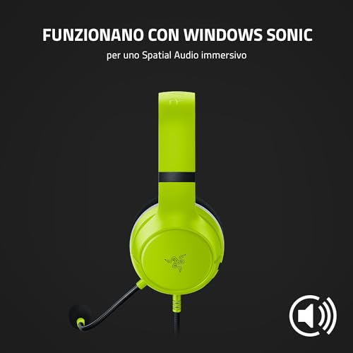 Kaira X - Cuffie da Gioco Cablate Per Xbox Series X, S (Driver Triforce 50mm, Microfono Cardioide Hyperclear, Controlli Integrati, Compatibilità Multipiattaforma) Verde - Cuffia gaming - Immagine 4