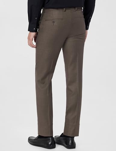 Image of Van Heusen Men's Fashion Formal Mid Rise Slim Fit Premium Formal Trousers | Superior Comfort | Auto-Flex Waist Band | Soft Touch