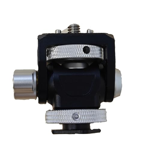 SITTO カメラモニターマウント コールドシュー付き 位置決めるピントが2つあり 雲台 左右360度回転 前後180度チルト 1/4