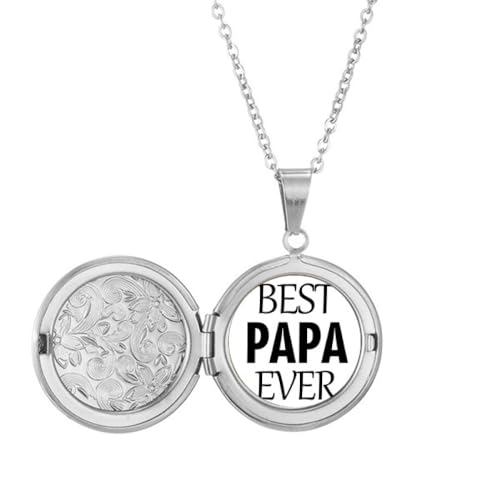Médaillon Best Papa Ever pendentif homme fête des pères anniversaire