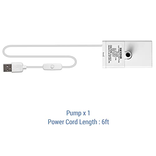 Veken Replacement Pump for 50oz and 95oz Pet Fountain Cat Water Fountain Dog Water Dispenser Ultra Quiet Long Lifespan Water Pump, USB Cable, LED Lights