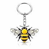 Bee Keychain – Honeybee Insect Charm Accessory for Keys, Backpacks, Bags and Nature-Inspired Gifts