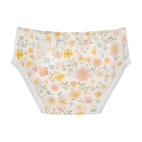 KLL Watercolor Pattern Floral Toddler Boys' Cotton Underwear Briefs Cute Undies2