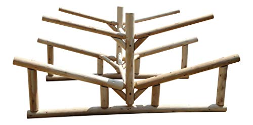 Log Kayak Rack - 2 Place Rowboat Plus 2 Canoe/Kayak Racks, Freestanding Kayak Storage Racks for Outdoor Storage, Surfboard Rack, Canoe Storage Rack, Kayak Holder - Canyon Brown