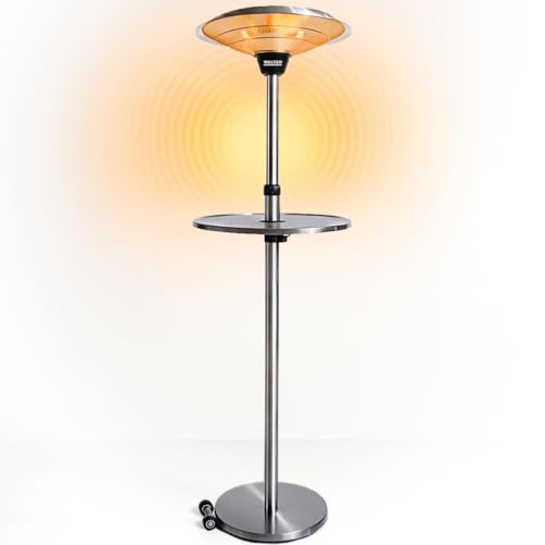 WALTER Halogen Terrassenstrahler 2100 W, Höhenverstellbar 180-210 cm, 3...