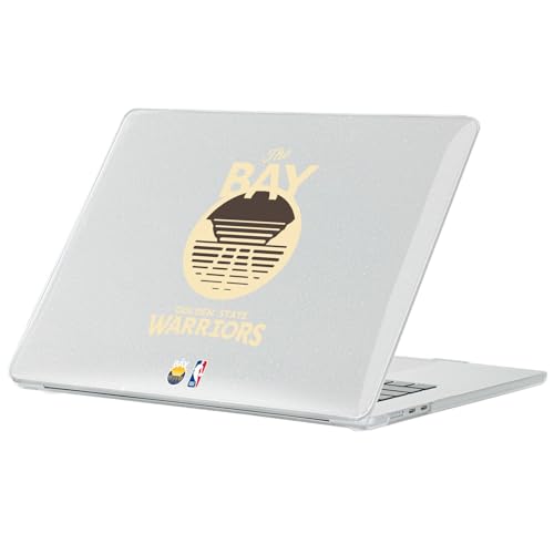 Coque MacBook Air 13.6 Pailletée NBA Warriors au Bureau et à l'Université