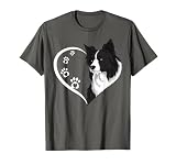Border Collie Shirts for Women Girls Kids Heart Cute T-Shirt