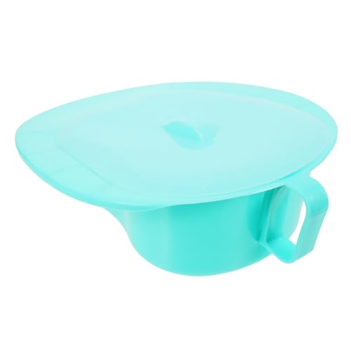 COLLBATH Comfort Pan for Bedridden Patients Large Urine Pot Lid Odor Isolation Easy to Clean Elderly Use Portable Urinal Mens Urinals Spill Proof Green