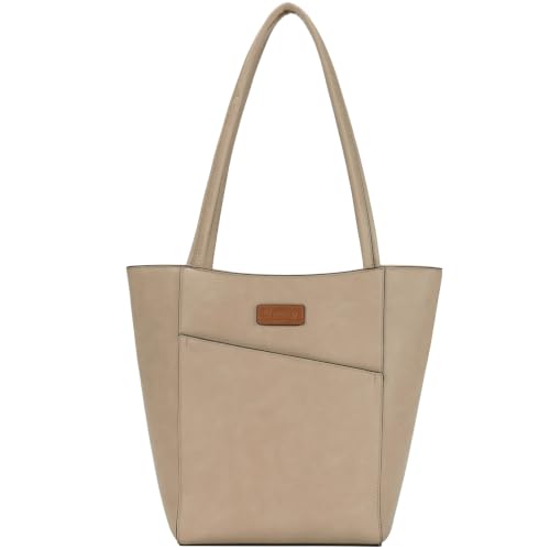 Image of Tote Bag for Women,Large Capacity Straw&Vegan Leather Tote Purses for Women,Shoulder Bags For Daily Travel Work Beach