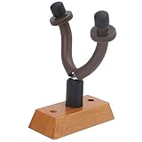 Suporte para violão gancho de nogueira preta de madeira dura em casa suporte de suporte de parede para guitarra acústica baixo Ukulele (GG-2)