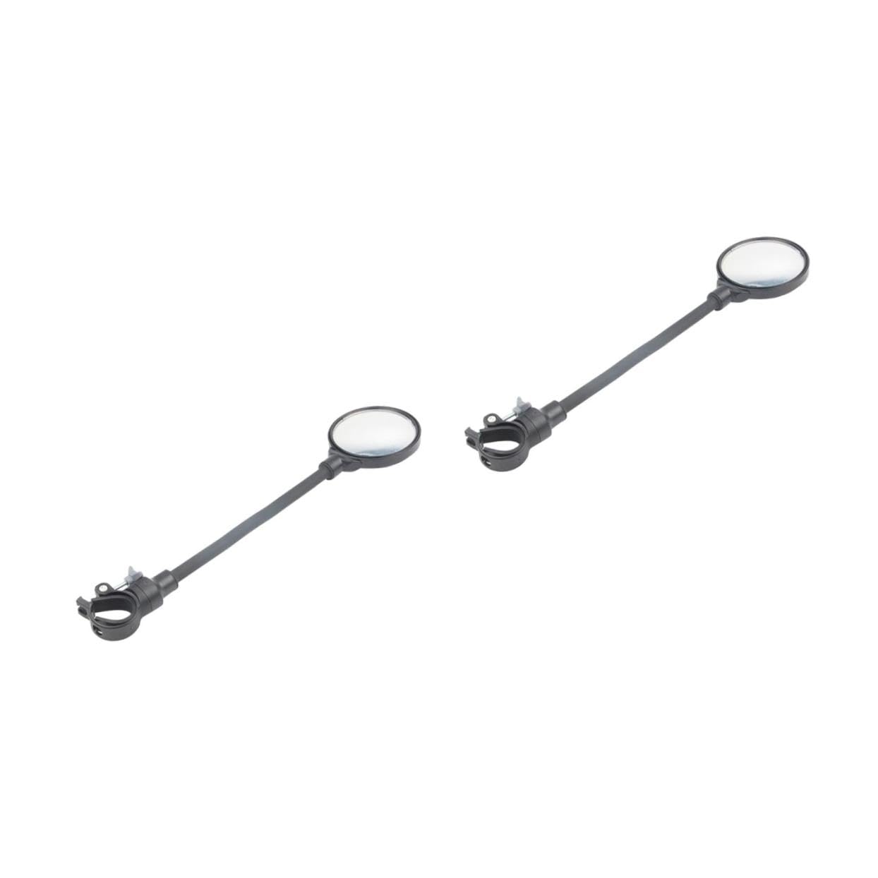 Hemobllo 2 Pezzi specchietto per bicicletta specchietto retrovisore manubrio specchietto per bici da manubrio specchietto elettrocarro regolazione specchietto catadiottro per bici Black