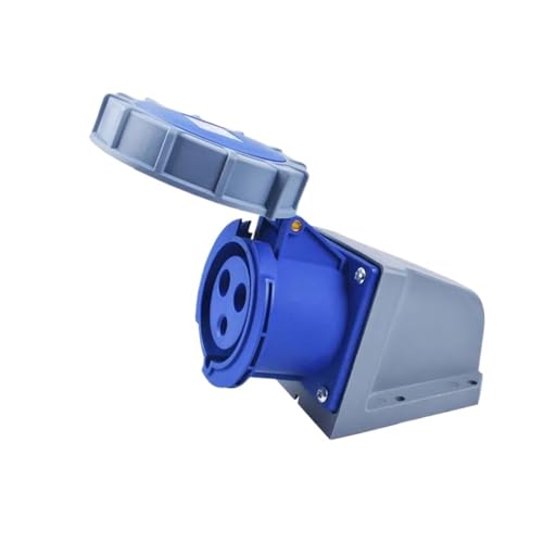 IP67 �Y�Ɨp�v���O�ƃ\�P�b�g 16A 32A 3 �s�� 4 �s�� 5 �s�� �ǎ��t���\�P�b�g �p�l�����t���J�v�� 220V 380V 415V(Wall socket 3P 32A)