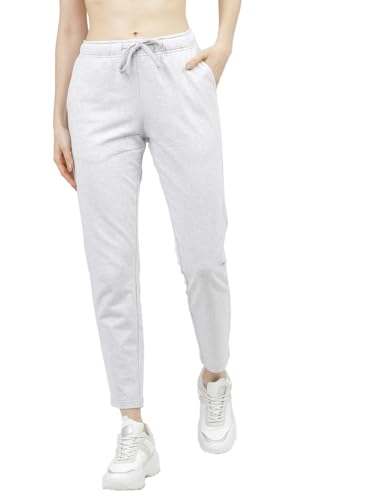 Tokyo Talkies Women White Solid Slim-Fit Track Pants