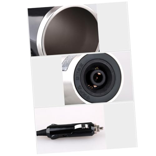 IMIKEYA Tetera eléctrica de acero inoxidable para auto 12V miniatura 3