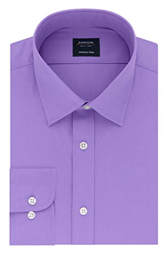 Image of Arrow 1851 Men's Dress Shirt Poplin (Available in Regular, Fitted, Slim, and Extreme Slim Fits)