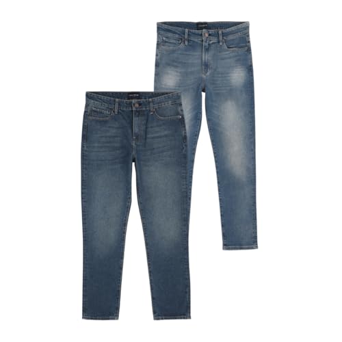 La Mejor Lista de Jeans Mezclilla que puedes comprar esta semana. 47 Lucky Brand 2 Pack Jeans de Mezclilla para Hombre, Jeans Premium Slim Fit Straight Corte 121, Ajuste Perfecto Cómodo Estilo Clásico 5 Bolsillos. (Indigo - Medium 32)