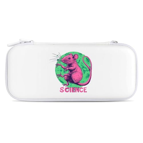 Scientific Mutant Mice Compatible with Switch Carrying Case Hard Travel Game Bag Pouch with 15 Games Accessories White-style