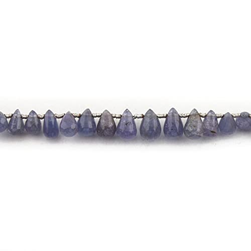 Saphir bleu briolettes lisses régulières LKBEADS pour éviter les fils coincés
