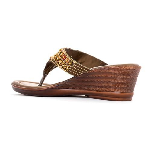 Image of Khadim's Wedge Heel Slip-On Sandal for Women