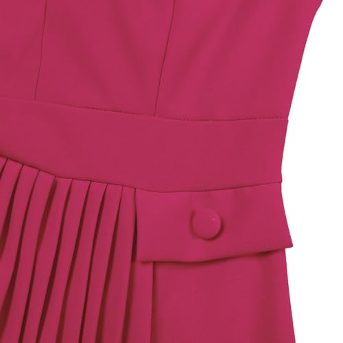 Image of Wear to Work Midi Dress for Women Business Casual A-line Dress Elegance Church Outfits