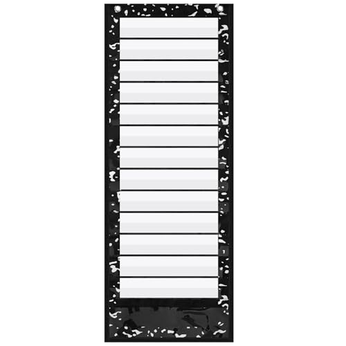 Tableau de poche pour emploi du temps quotidien noir avec 13 poches et cartes
