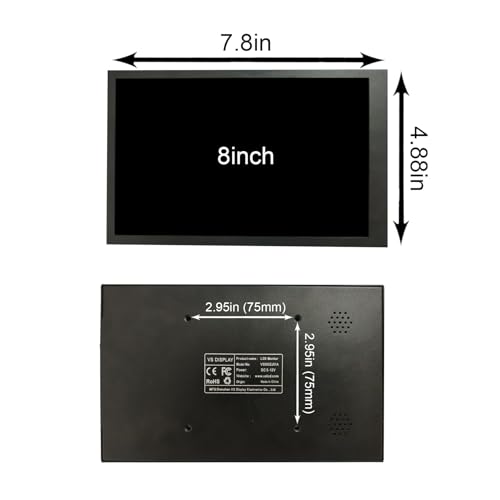 Image of VSDISPLAY 8'' Touchscreen LCD Monitor 1280x800 IPS Portable Display | with Mini H /D Video Input,Supports 180 Image Rotation