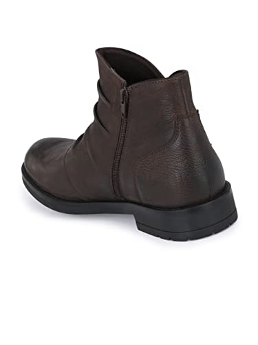 Image of Delize Leather- Blackmen's matt Tumbled Leather Ankle Boots 61583