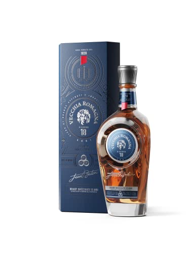 Il brandy Vecchia Romagna è frutto di 200 anni di passione, costante ricerca dell'eccellenza e saper fare italiano nella nobile arte della distillazione. Vecchia Romagna Riserva 18 è un brandy ottenuto da un eccezionale blend di distillati invecchiati 18 anni in botti di rovere e affinato in botti che hanno ospitato vino Amarone della Valpolicella. L'invecchiamento in barrique di rovere francese conferisce al brandy un profilo aromatico intenso; il processo di affinamento contribuisce a definirne la struttura e la rotondità. Di colore ambrato con riflessi mogano, luminoso e brillante; al naso presenta note speziate e di foglie di tabacco con sentori