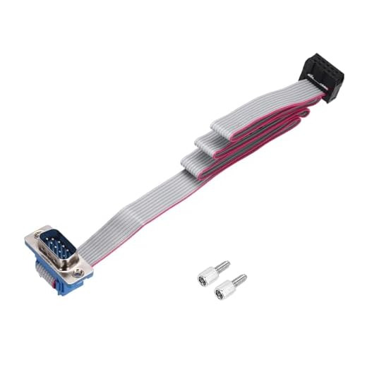 uxcell 10Pin IDC Wire Flat Ribbon Cable DB9 Male to FC-10 Female Connector 2.54mm Pitch 50cm Length