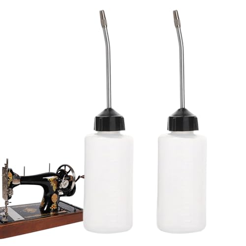 Sewing Machine Oiler | 2 Pieces Extended Spout Oilers Bottle | Transparent Oil Can | 120ML Long Spouts Applicator Cans, Oil Dispenser For Electric Motor, Turbine, Thread, Household, Crafts, Tools