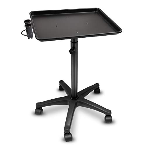 Kalolary Salon Trolleys Barber Trolley Verstellbare Höhe, Aluminiumwagen...