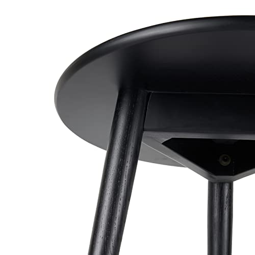 Theokleia 50Cm Round Small Side Table, Coffee Casual, Living Room Sofa Bedside Shelf Table (Black) #TOP3