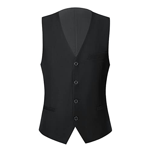 Sliktaa Men Suits 3 Piece Suit Set Slim Fit Single Breasted One Button Formal Tuxedo Suit Wedding Business Performance Blazer Waistcoat Trousers