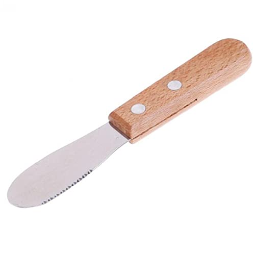 Onsinic Mini Esparcidor De Sándwich Queso Portátil De Mantequilla Cuchillo De Rebanador con De Madera Espátula De Acero Inoxidable Herramienta De Cocina Cover