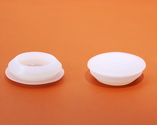Image of ONLYKXY 10 Pcs Clear Silicone Round Snap in Type Locking Furniture Hole Plugs Button Protective Cover Cap Head,Universal (30mm /1.18inch)