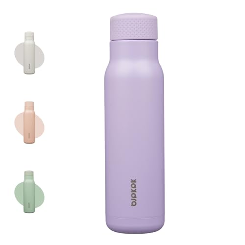 Image of BJPKPK Stainless Steel Water Bottle,21oz insulated Reusable Bottle,Leakproof Metal Thermal Flask Double Wall,Keep Drinks Cold and Hot,Lavender
