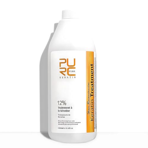 Pure Keratin Tratamiento Alisador Profesional con Fórmula 12 – Suaviza, Hidrata, Repara, Fortalece y Protege el Cabello 1000ml