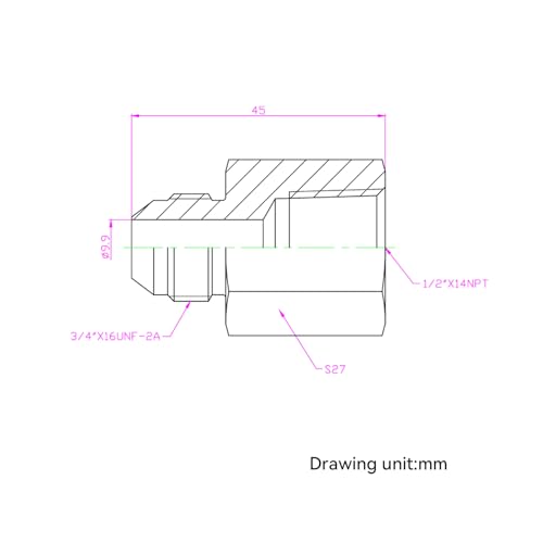 Image of HFS(R) 1 /2 inch NPT Female to 1 /2 inch JIC Male Flare Tubing Adapter Hose Connector Pipe Fittings 304 Stainless Steel (1 /2 inch FNPT x 1 /2 inch MJIC)