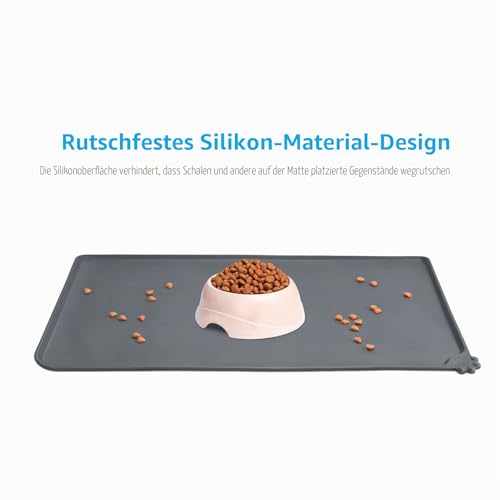 AUDWUD wasserdichte Silikon Futtermatte Anti Rutsch Unterlage Fuer Haustiere