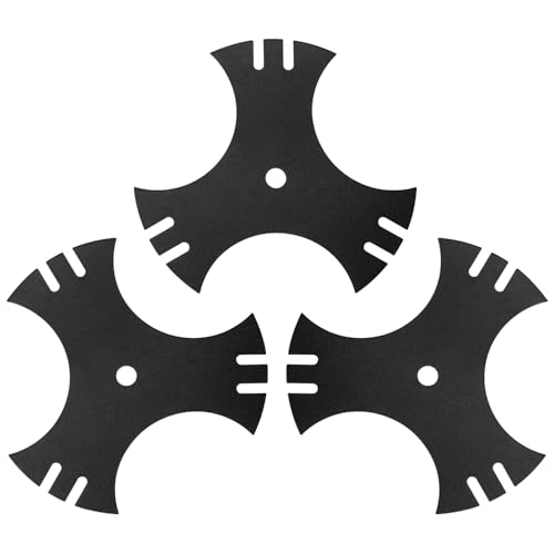 781-0748-0637 Edger Blade 3-Pack 9 x 5/8 Center Hole 3-Side Tri-Star Edge Compatible with C raftsman C ub Cad et T roy-Bilt Y ard Machines Edgers Replaces 781-0748 40-009 490-105-M017