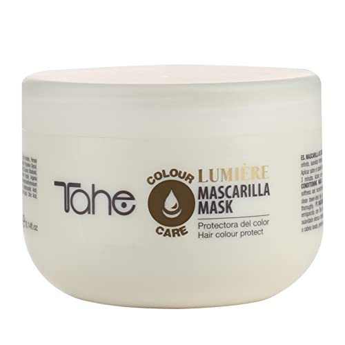 Tahe Lumière Express Mascarilla Capilar/Mascarilla para Cabello Protectora de Color con Aceite de Argán y Keratina, 300 ml