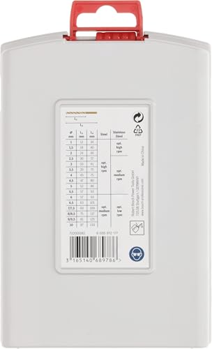 Bosch Professional 2608587014 19-Piece HSS-Cobalt ProBox Metal Drill Bit Set (for Stainless Steel, Accessories for Drill Drivers), Gold, 1mm-10mm 4 Bosch Professional 2608587014 19-Piece HSS-Cobalt ProBox Metal Drill Bit Set (for Stainless Steel, Accessories for Drill Drivers), Gold, 1mm-10mm - Image 4