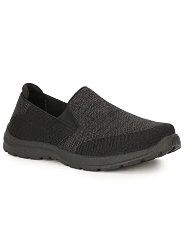 Image of Bata Men Trek Knit Sneakers, Black,